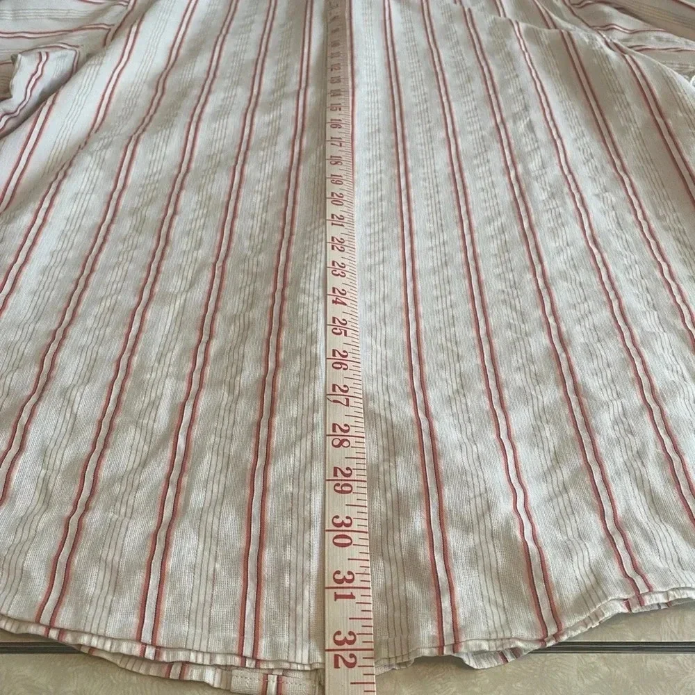 Banana Republic Men's Long Sleeve Shirt 100% Cotton‎ Cream Stripe Size XX Large